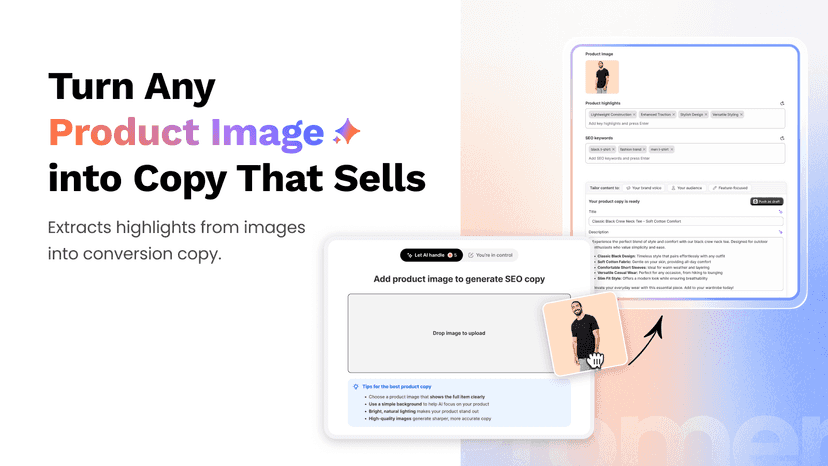 Turn product images into conversion-focused copy