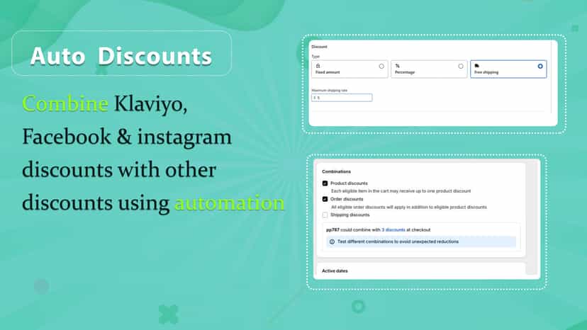 Combined Klaviyo discount applied using automation app