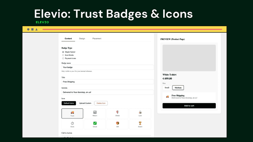 Elevio: Trust Badges & Icons