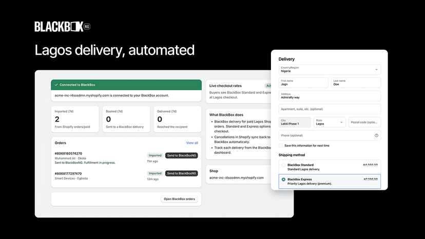 BlackBoxNG shopify admin app snapshot