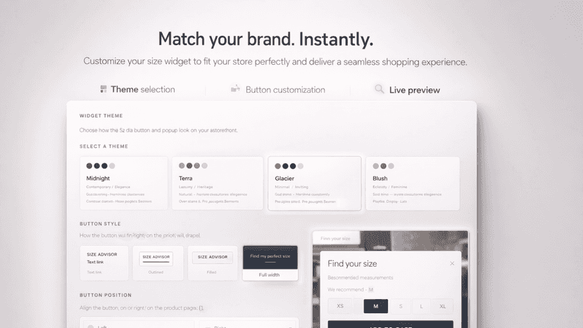 Brand your own size chart, made it fit for every brand.