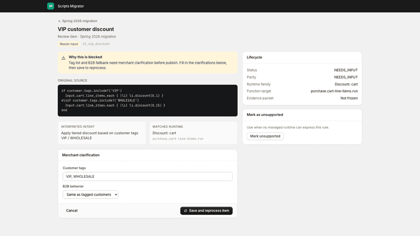 Convert Ruby Shopify Script into a Shopify Function