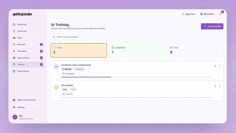 Tailored training per store in one single clienteling app