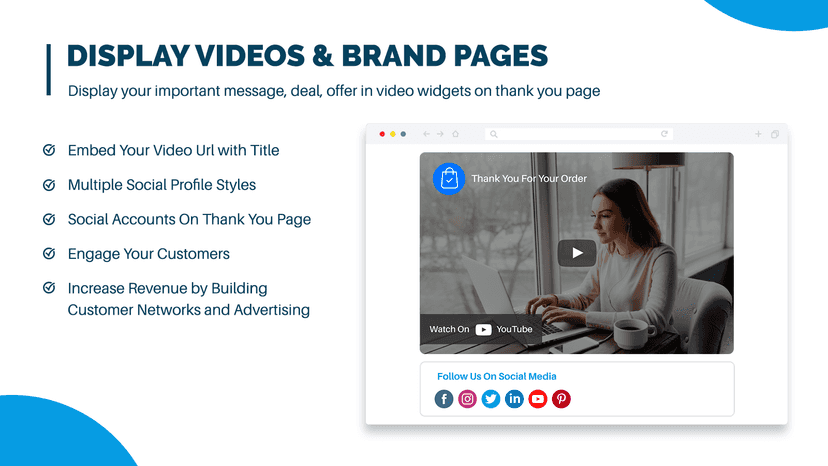 display video on thank you page