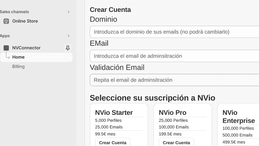 Create a NVio subscription