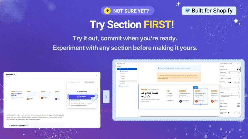 try section first