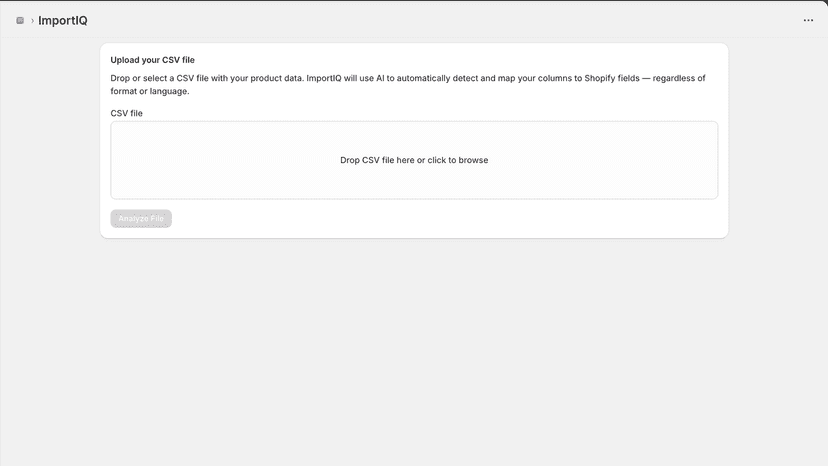 Upload CSV