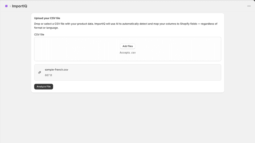 Uploaded CSV - review with AI