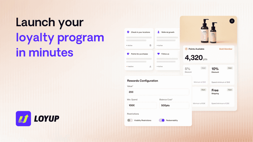 Launch your loyalty program in minutes
