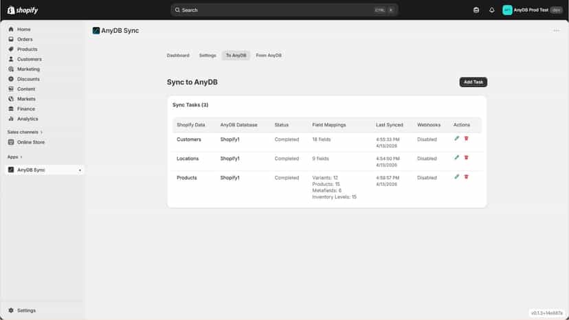 AnyDB Sync App