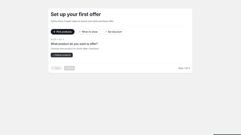 setup first offer campaign