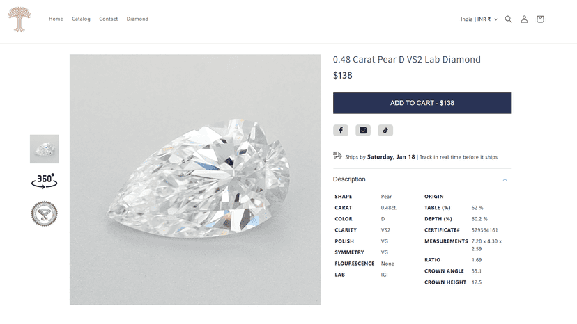 Diamond Details Page