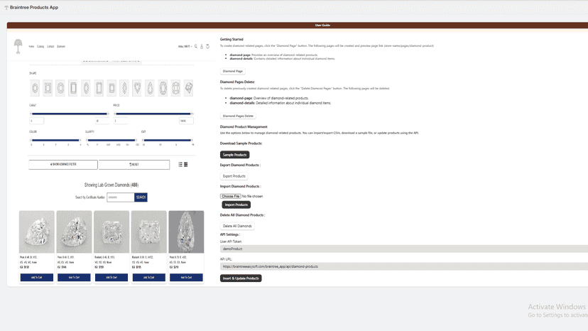 admin home page