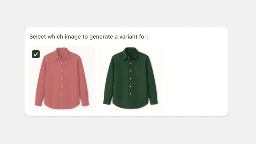 Select which image to generate a variant for