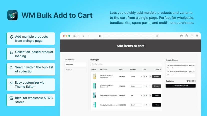WM Bulk Add to Cart