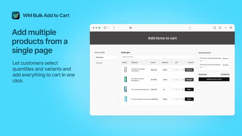 Add product from single page