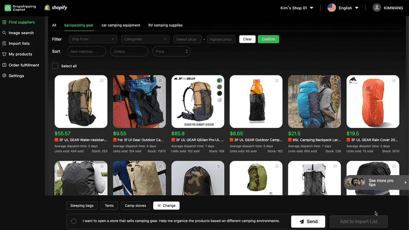 Filter search results generated by AI chatbot