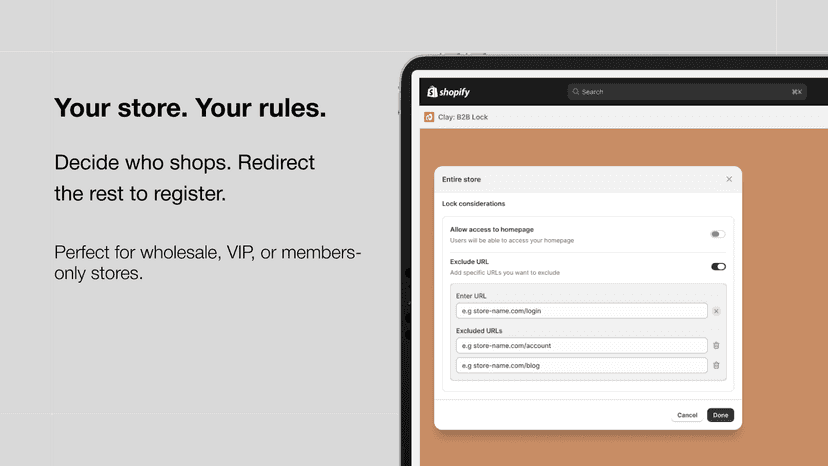 Easy redirection for access denied customers