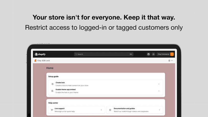 Clay lock app primary use-case