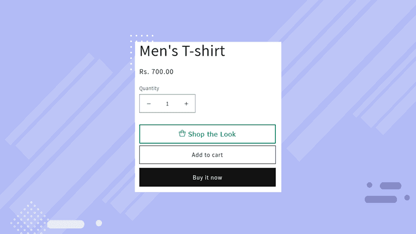 Shop the look button