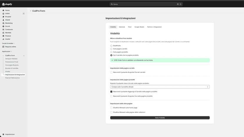 settings and integrations