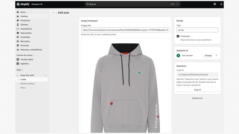 Tag products with hotspots in the look editor