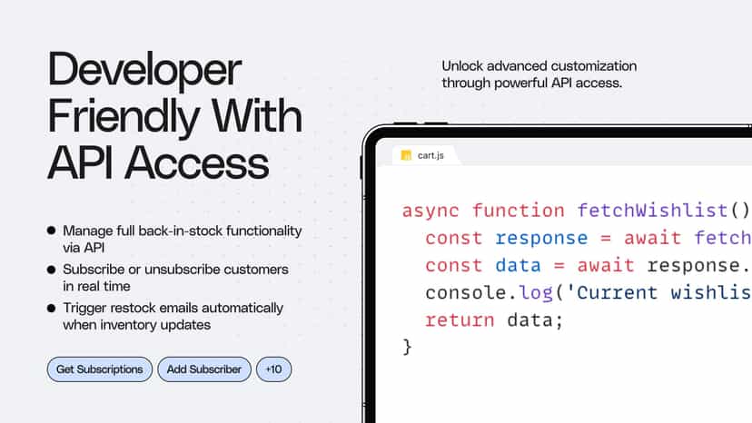 Developer friendly with API access