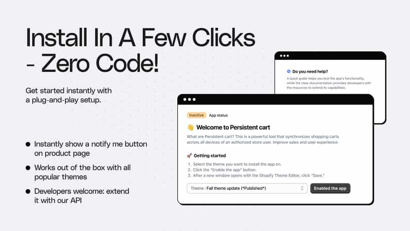 Install in a few clicks - zero code!