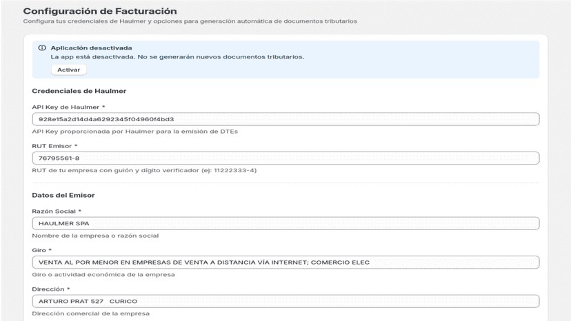 Configuracion
