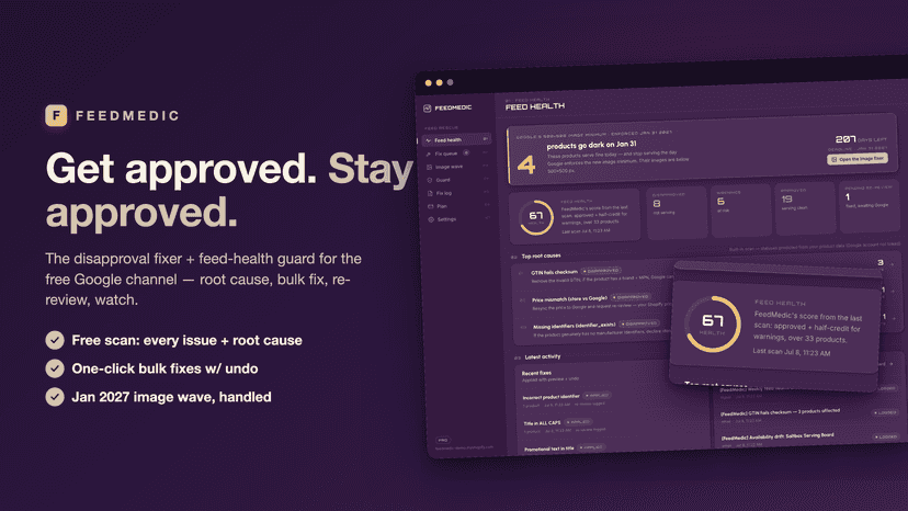 FeedMedic: get approved, stay approved — feed health dashboard