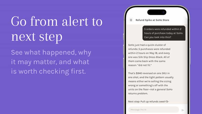 Go from alert to next step