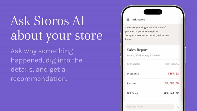 Ask Storos AI about your store