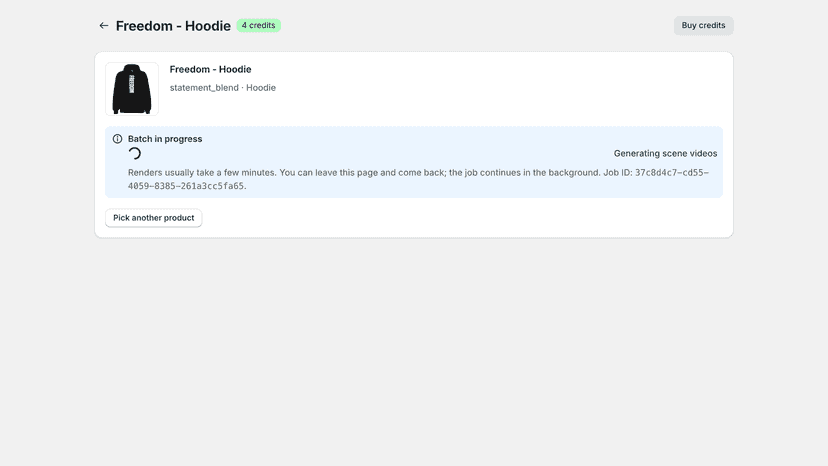 Batch generating with live status updates