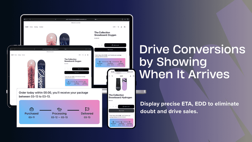 Boost Sales by Showing When It Arrives