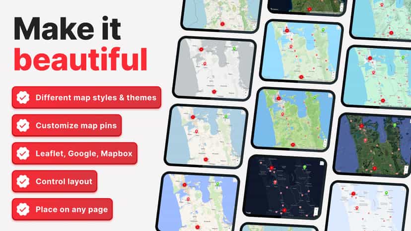Themes for Google Maps, Mapbox, and Leaflet