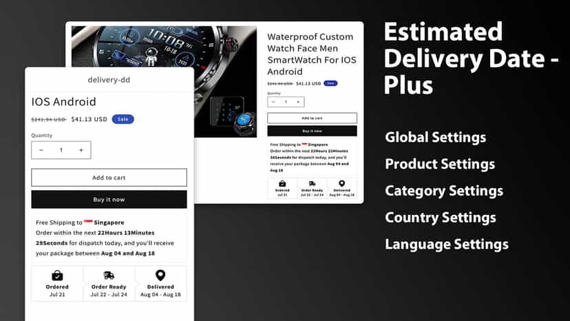 Estimated Delivery Date ‑ Plus preview