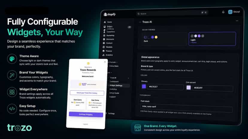 Customisable Widgets