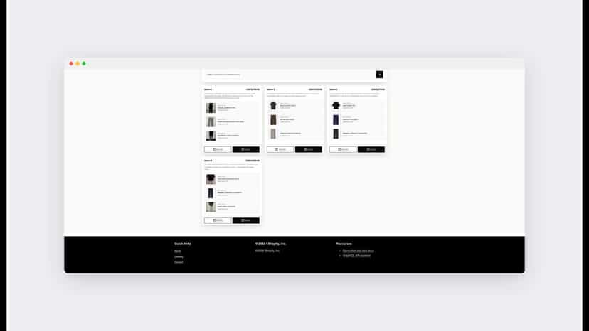 Light mode AI styling widget showing four outfit cards."