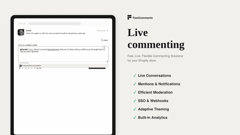 Thread example & feature list