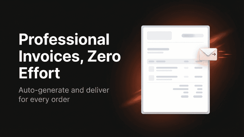 highlighting automatic invoice generation and email delivery