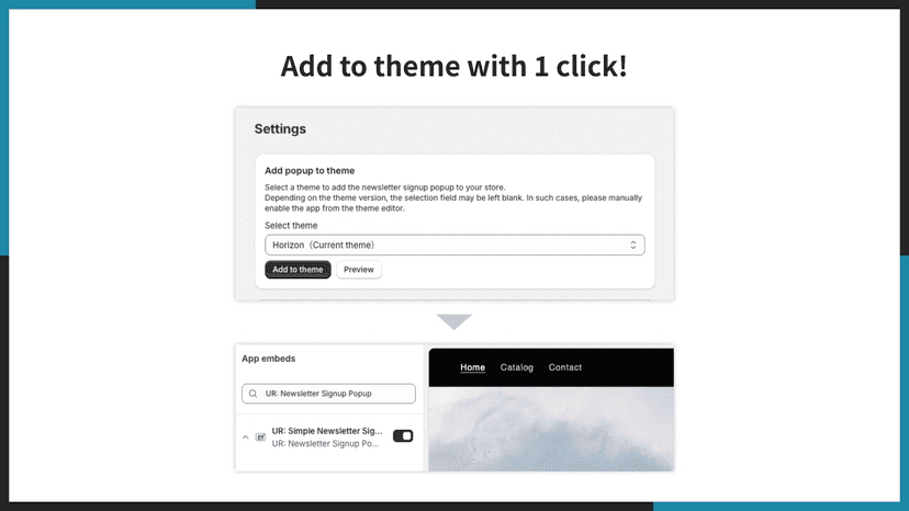 Add to your theme with just one click!