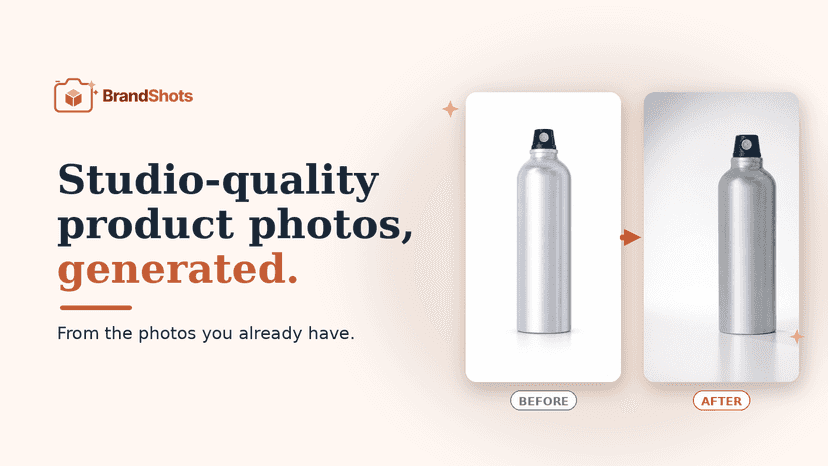 Product photo turned into a clean studio shot with BrandShots