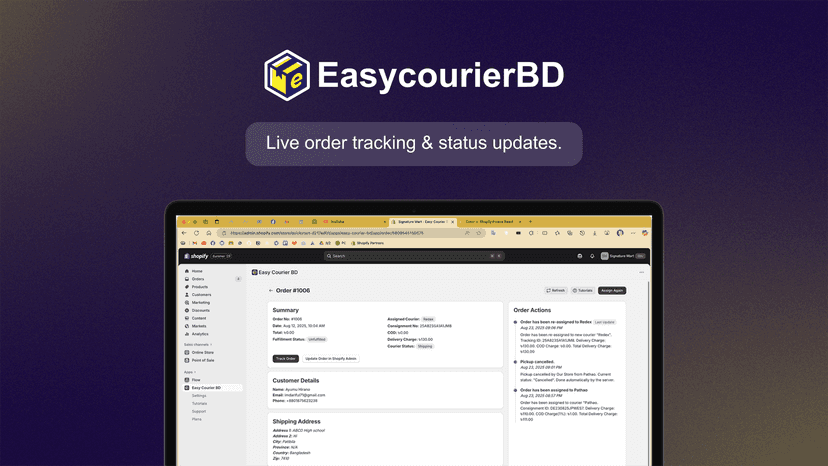 Live Order Tracking | WD: Easy Courier BD
