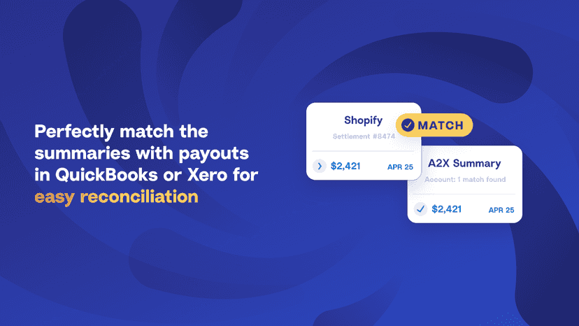 Perfectly matches the payments you receive to the bank feed