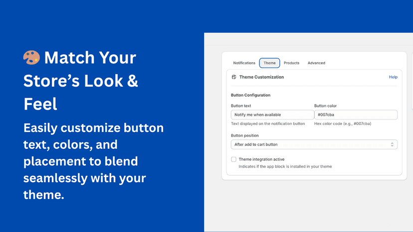 match your store's look and feel
