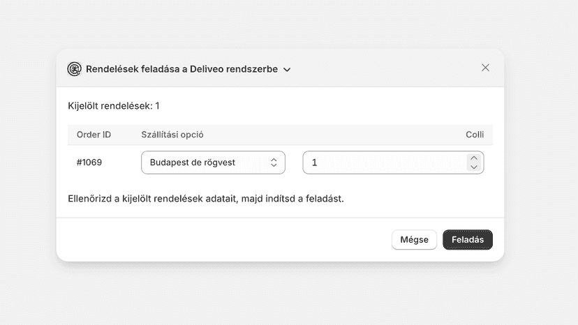 Deliveo popup