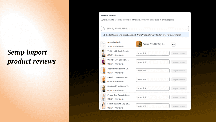 Etsy Reviews Importer by Trustify
