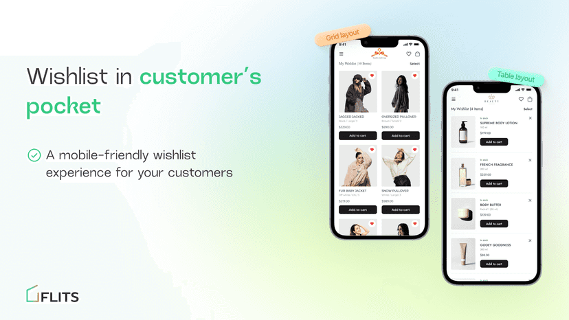 Wishlist on mobile devices