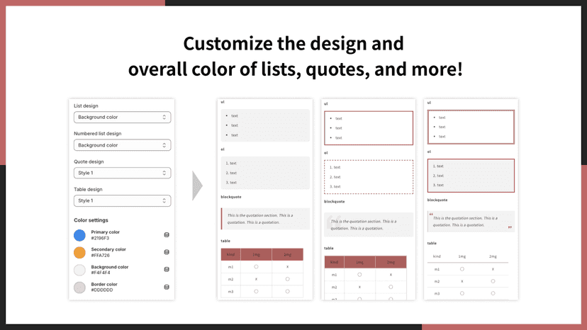 Customize the design of any item