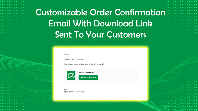 confirmation email